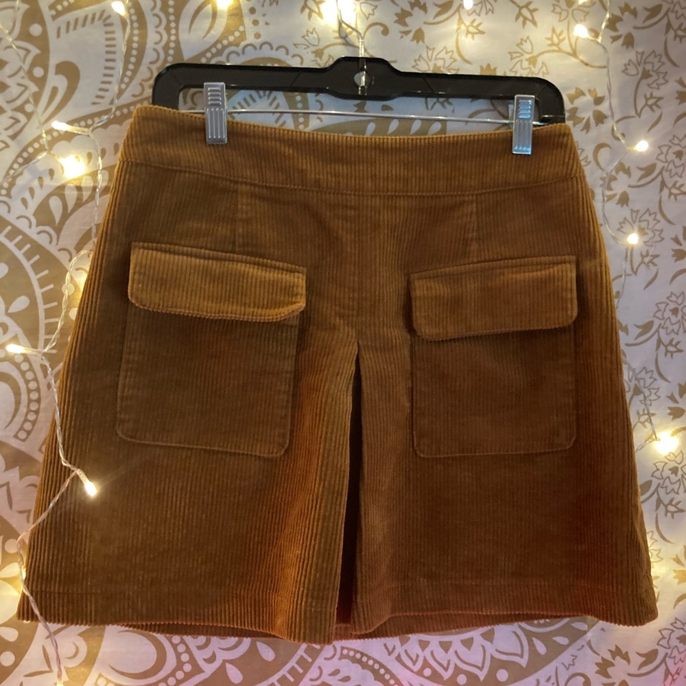 Urban Outfitters Corduroy Pleated Skirt with Pockets